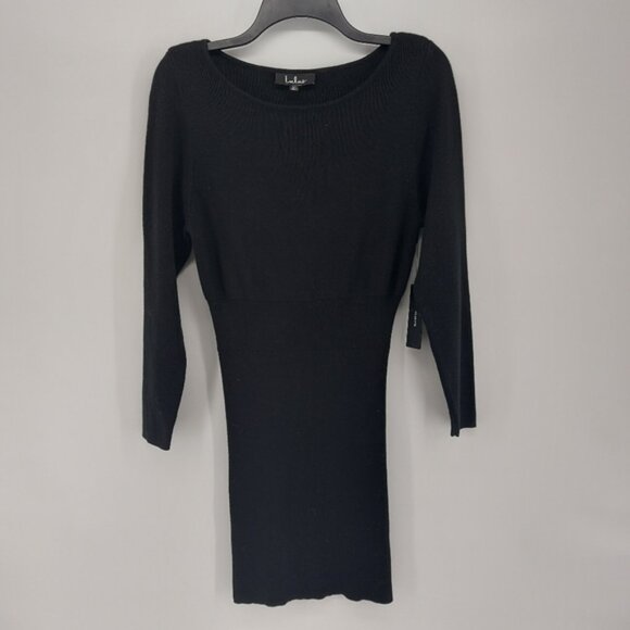 Lulu's Black Long Sleeve Bodycon Knit Dress Size XS - Picture 4 of 9